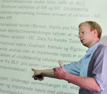 Prof. Rasmus Jørgensen, explains recent developments in the literature on exchange rate pass-through at the 2012 DAEiNA Meeting.